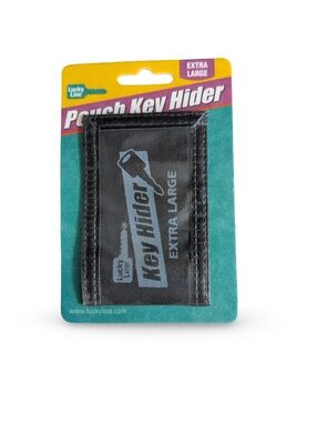 Lucky Line Key Hider Pouch, Velcro Nylon Adhesive, Extra Large